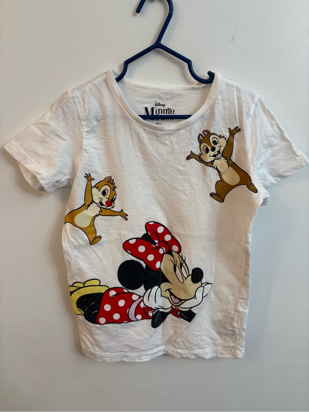 Disney Minnie Mouse White Kids T-Shirt with Red Bow 7 years